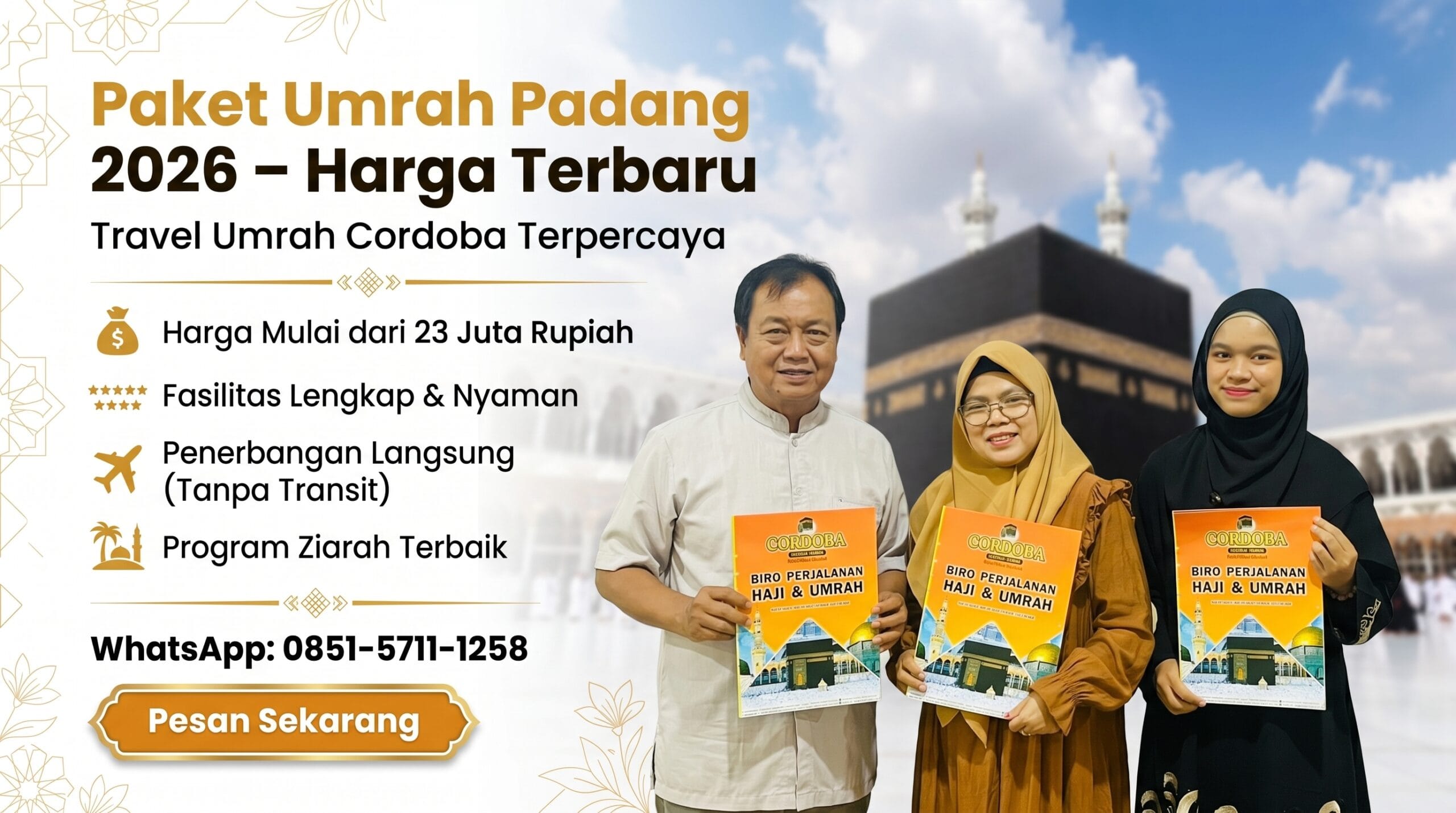 Paket Umroh Padang 2026 – Harga Terbaru | Cordoba Umroh Travel Terbaik dari kota padang