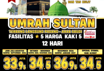 UMRAH SULTAN (12 Hari) Rute: Padang – Arab Saudi (direct) Maskapai: Batik Air Premium (Lion Air). cordoba umroh padang