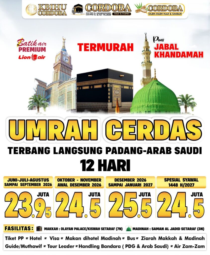 Paket Umrah Cerdas 12 Hari – Cordoba Umroh